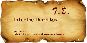 Thirring Dorottya névjegykártya