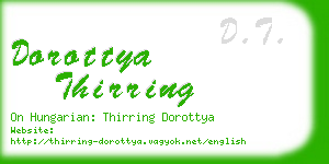 dorottya thirring business card